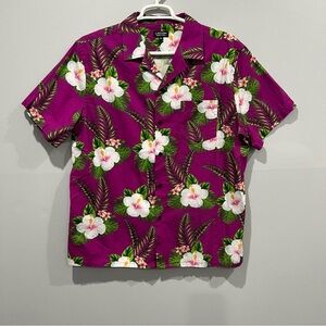 LAKAMI men Hawaiian short sleeve floral shirt /size 3XL